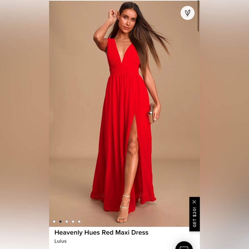 Red maxi formal dress